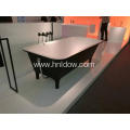 Black free standing pure acrylic rectangle bathtub